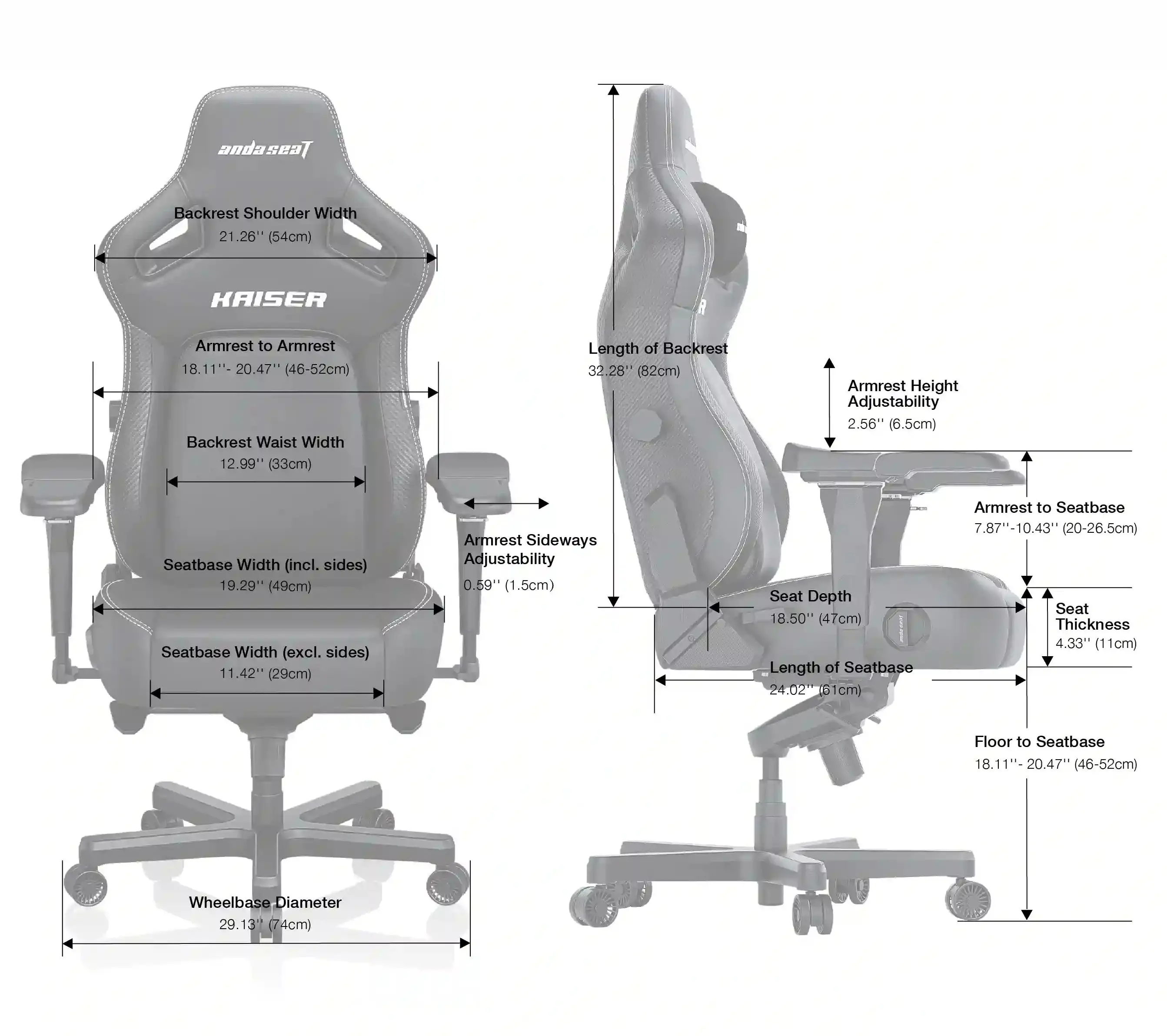 Fotel Anda Seat Kaiser 4 L Gamingowy do 120kg Skóra Eco Brązowy