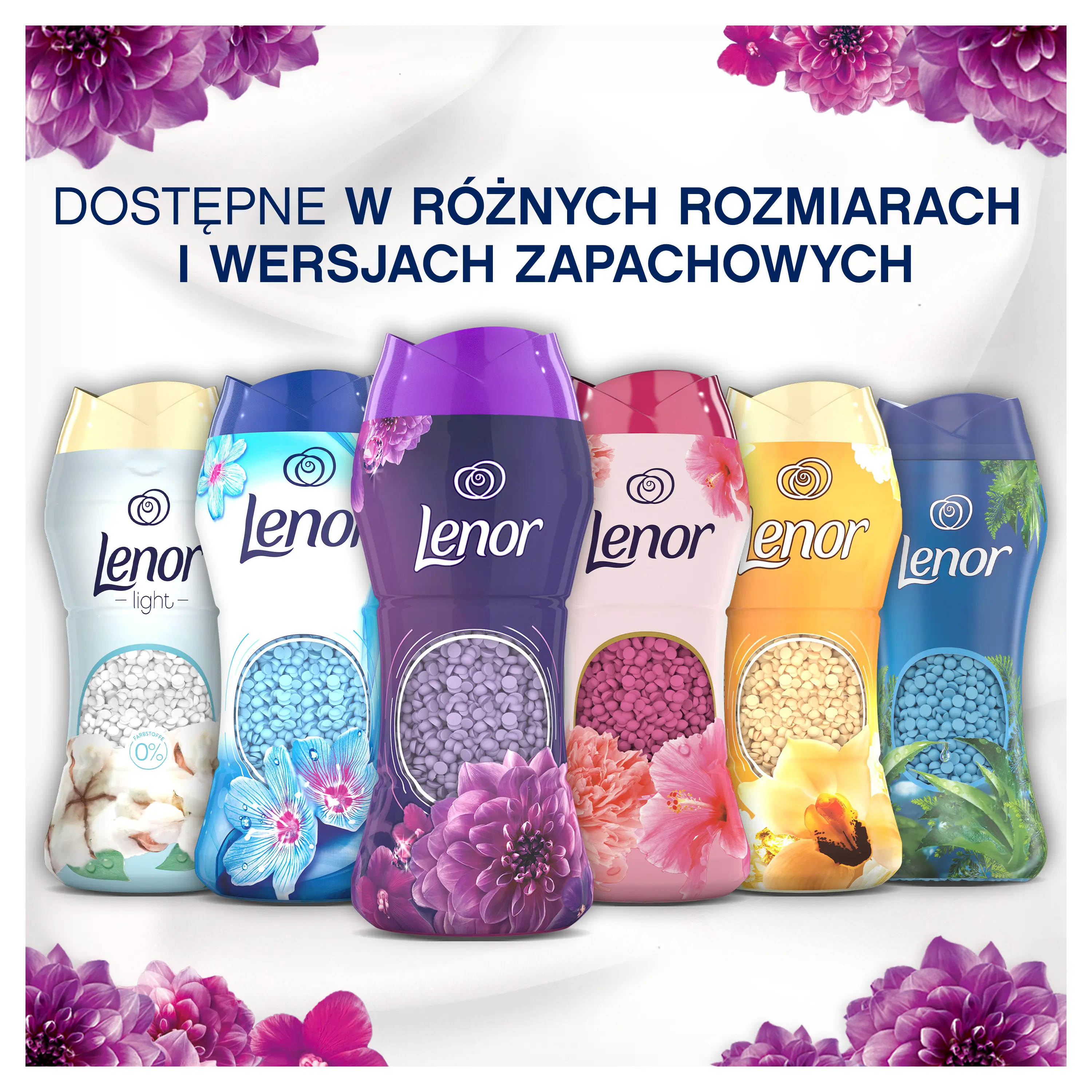 Zapach do pralki Lenor Perełki Amethyst & Floral bouquet 210g