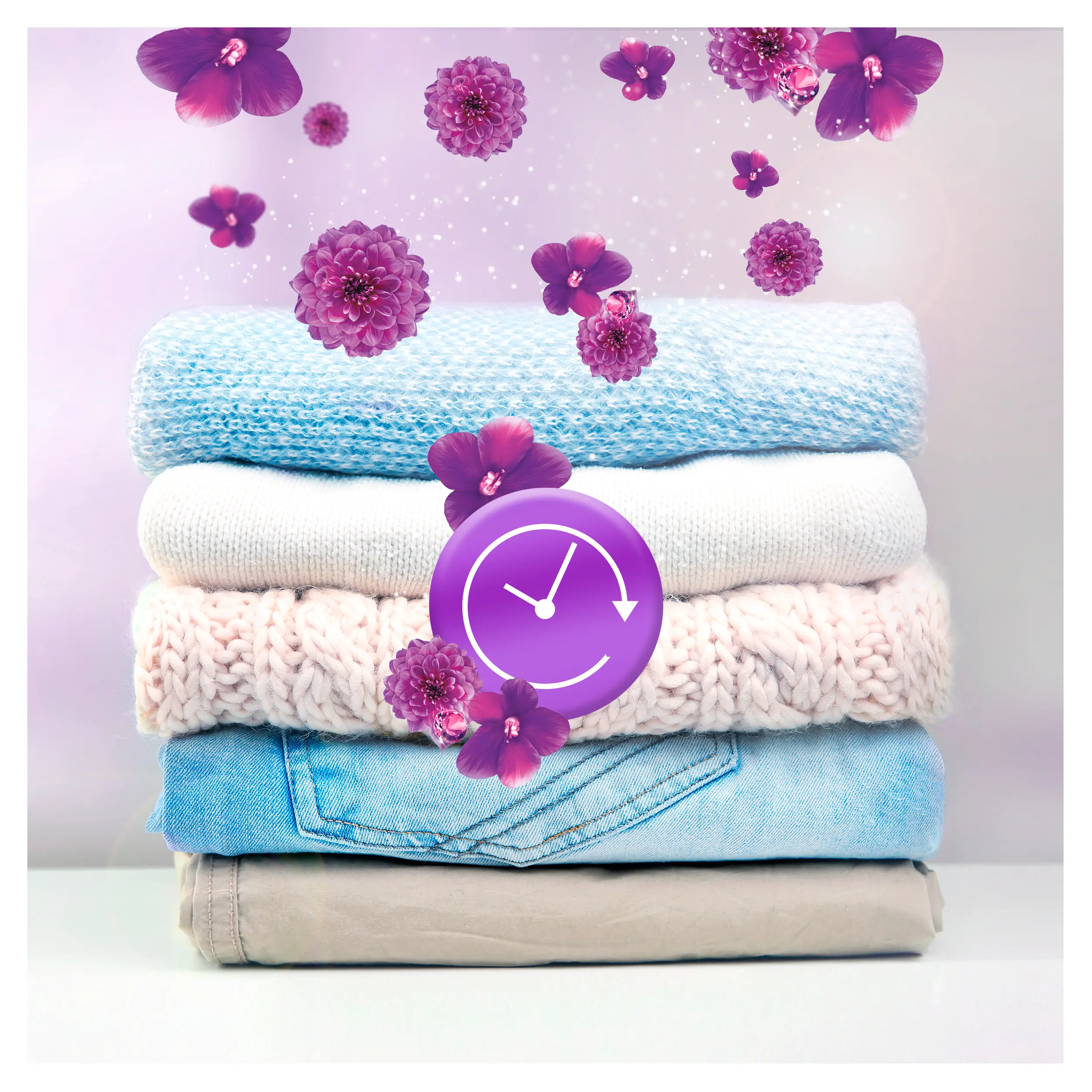 Zapach do pralki Lenor Perełki Amethyst & Floral bouquet 210g