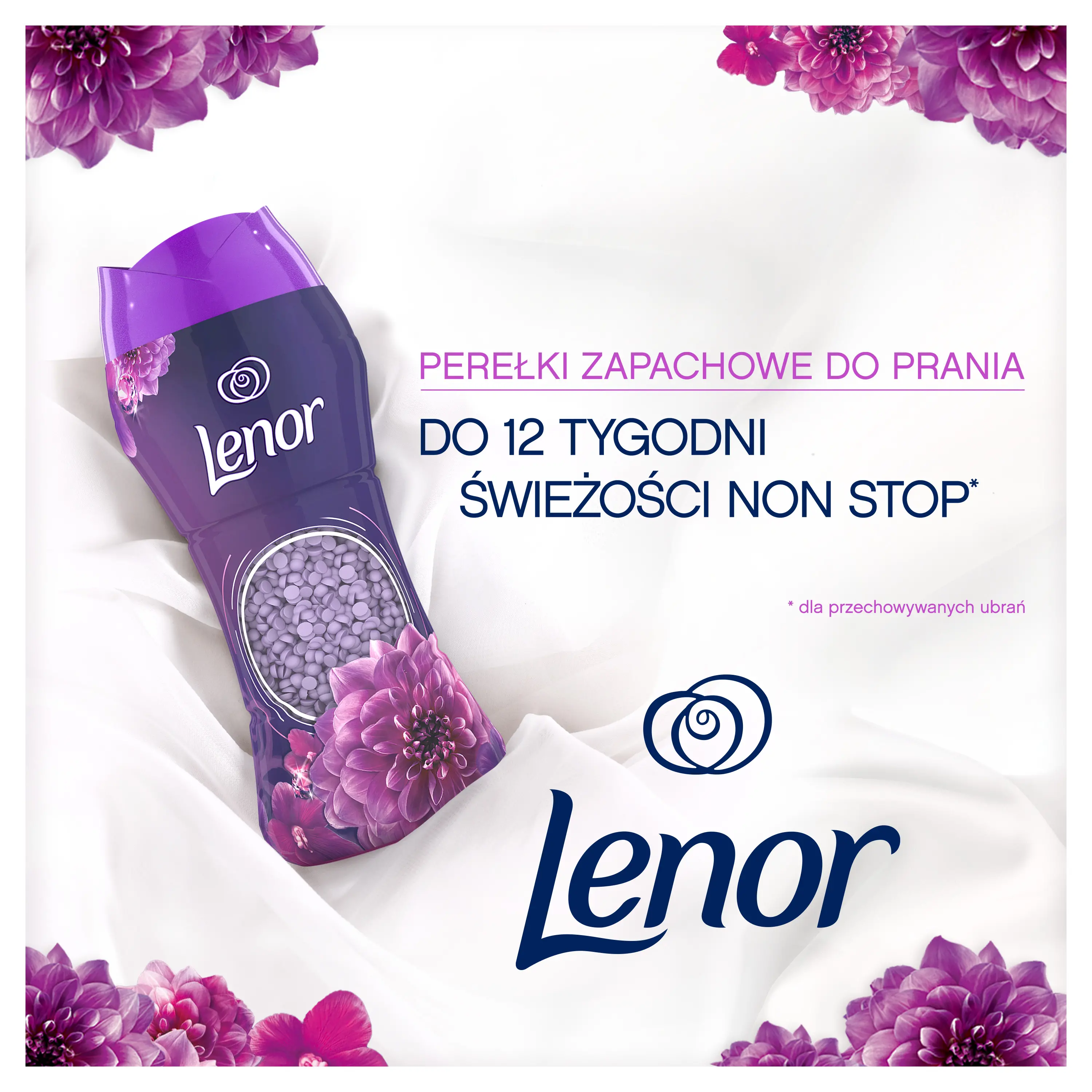 Zapach do pralki Lenor Perełki Amethyst & Floral bouquet 210g