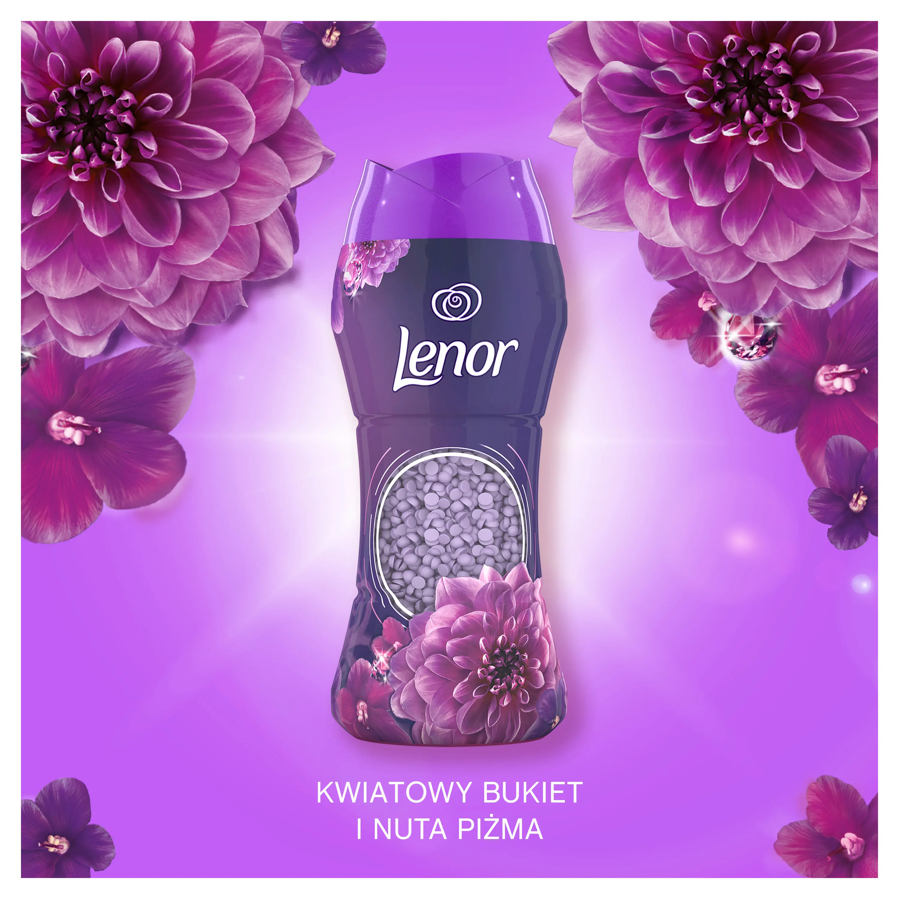 Zapach do pralki Lenor Perełki Amethyst & Floral bouquet 210g