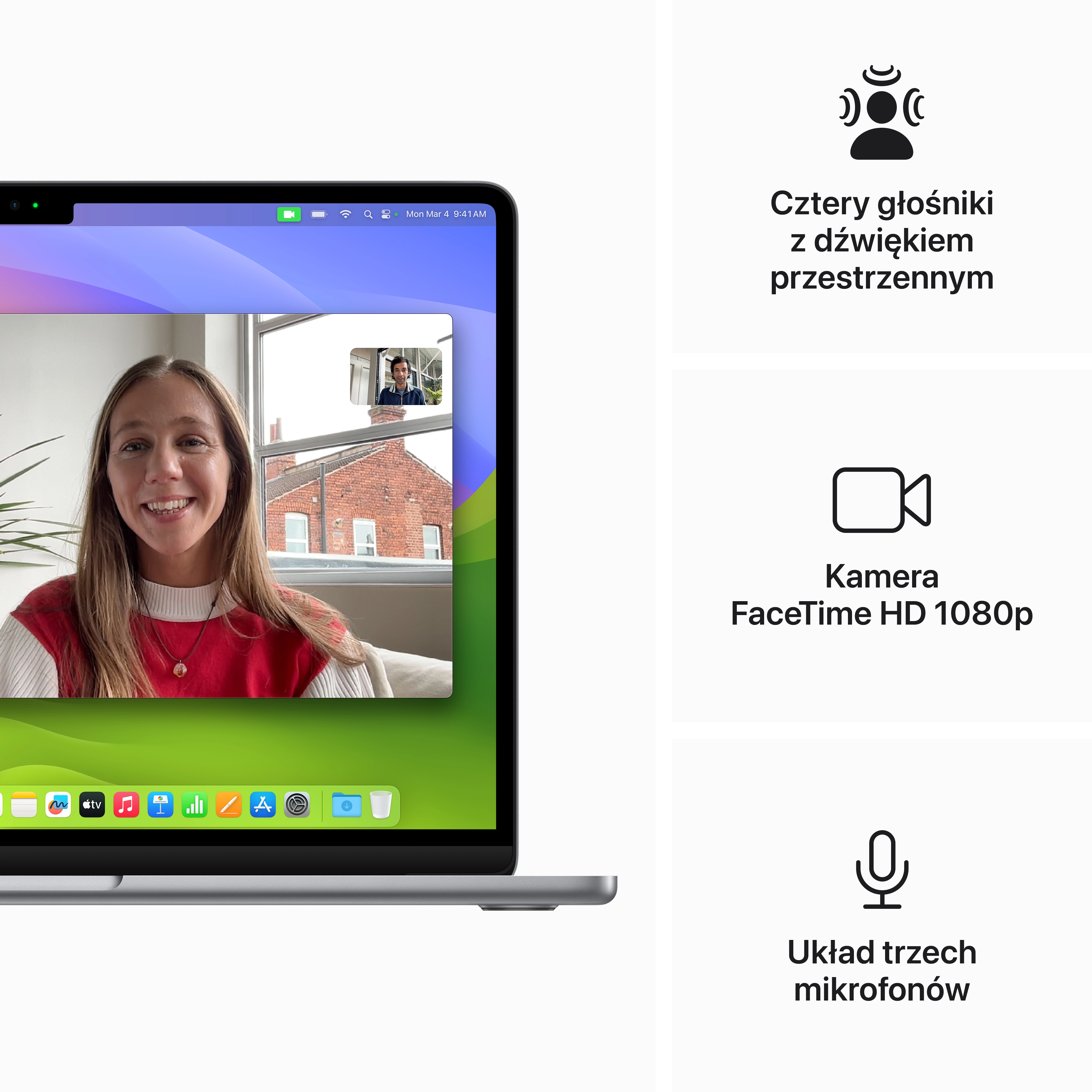 Apple MacBook Air 2024 13,6" M3 16GB RAM 256GB Dysk macOS Gwiezdna Szarość