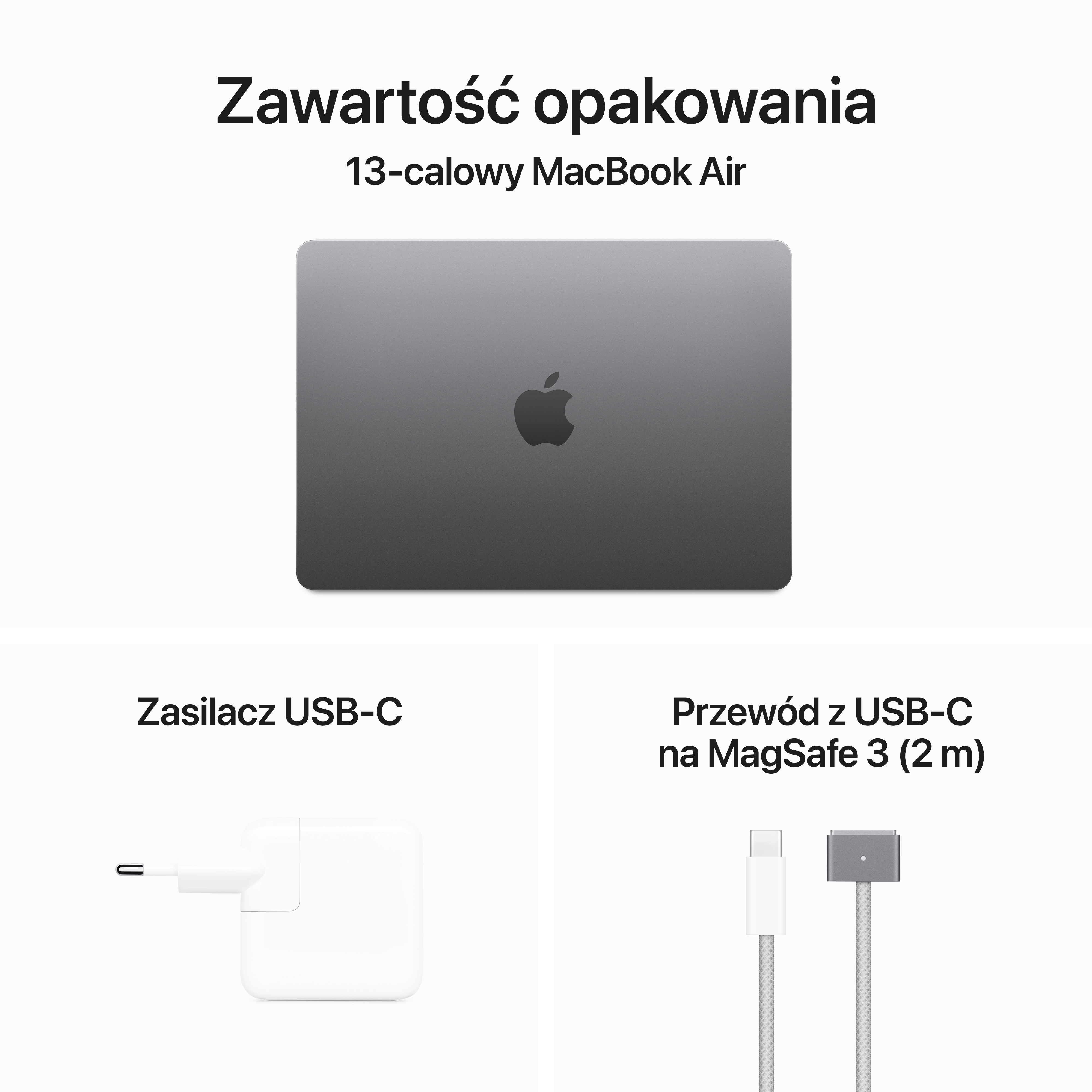 Apple MacBook Air 2024 13,6" M3 16GB RAM 256GB Dysk macOS Gwiezdna Szarość