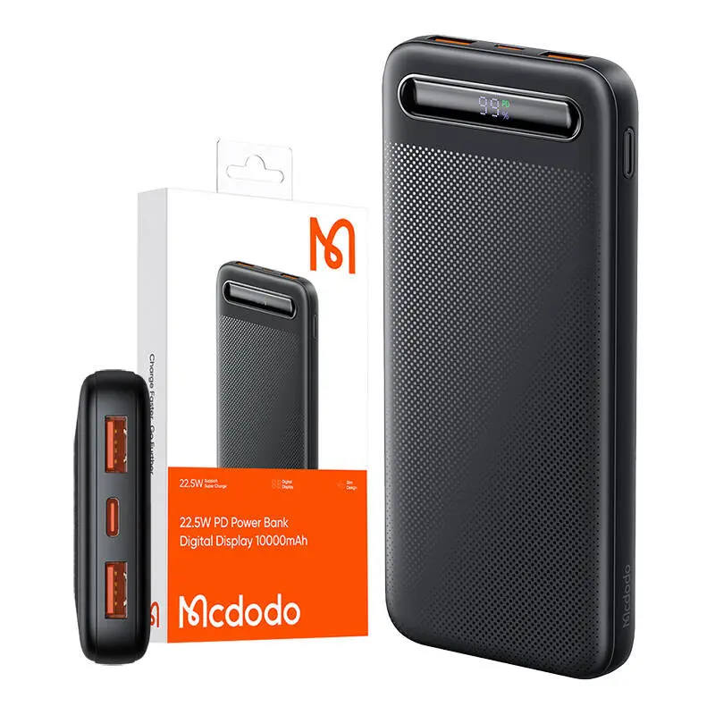 Powerbank Mcdodo MC-3881 Digital Display 10000mAh, 22.5W Czarny