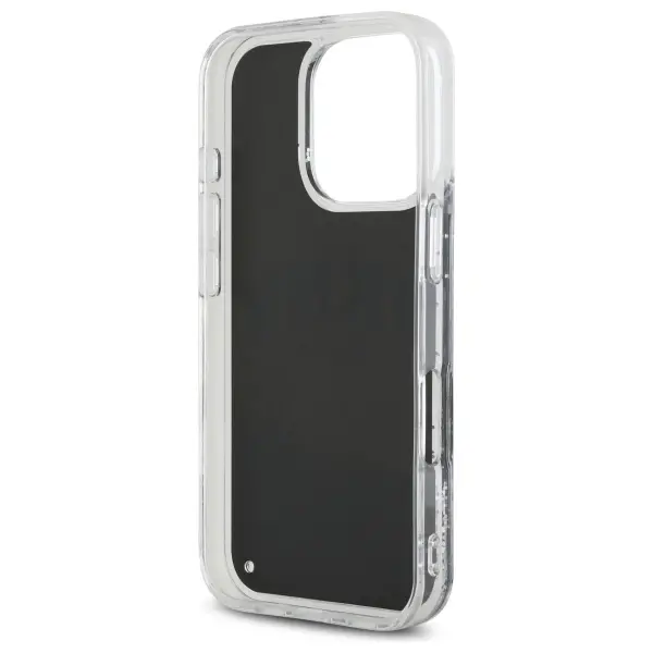Etui DKNY Liquid Glitter Arch Logo do iPhone 16 Pro Czarny