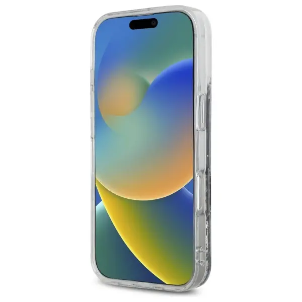 Etui DKNY Liquid Glitter Arch Logo do iPhone 16 Pro Czarny