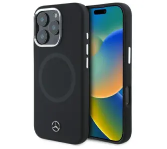 Etui Mercedes-Benz Silicone Tonal Logo MagSafe do iPhone 16 Pro Max Czarny