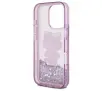 Etui Hello Kitty Liquid Glitter 50TH Anniversary Party do iPhone 16 Pro Max Fioletowy