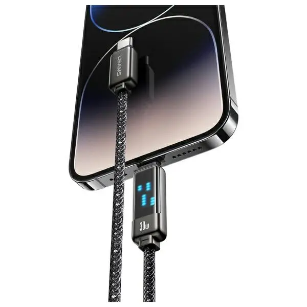 Kabel USAMS USB-C do Lightning 30W 1,2m Czarny