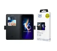 3mk Wallet Case do iPhone 16 Plus Czarny