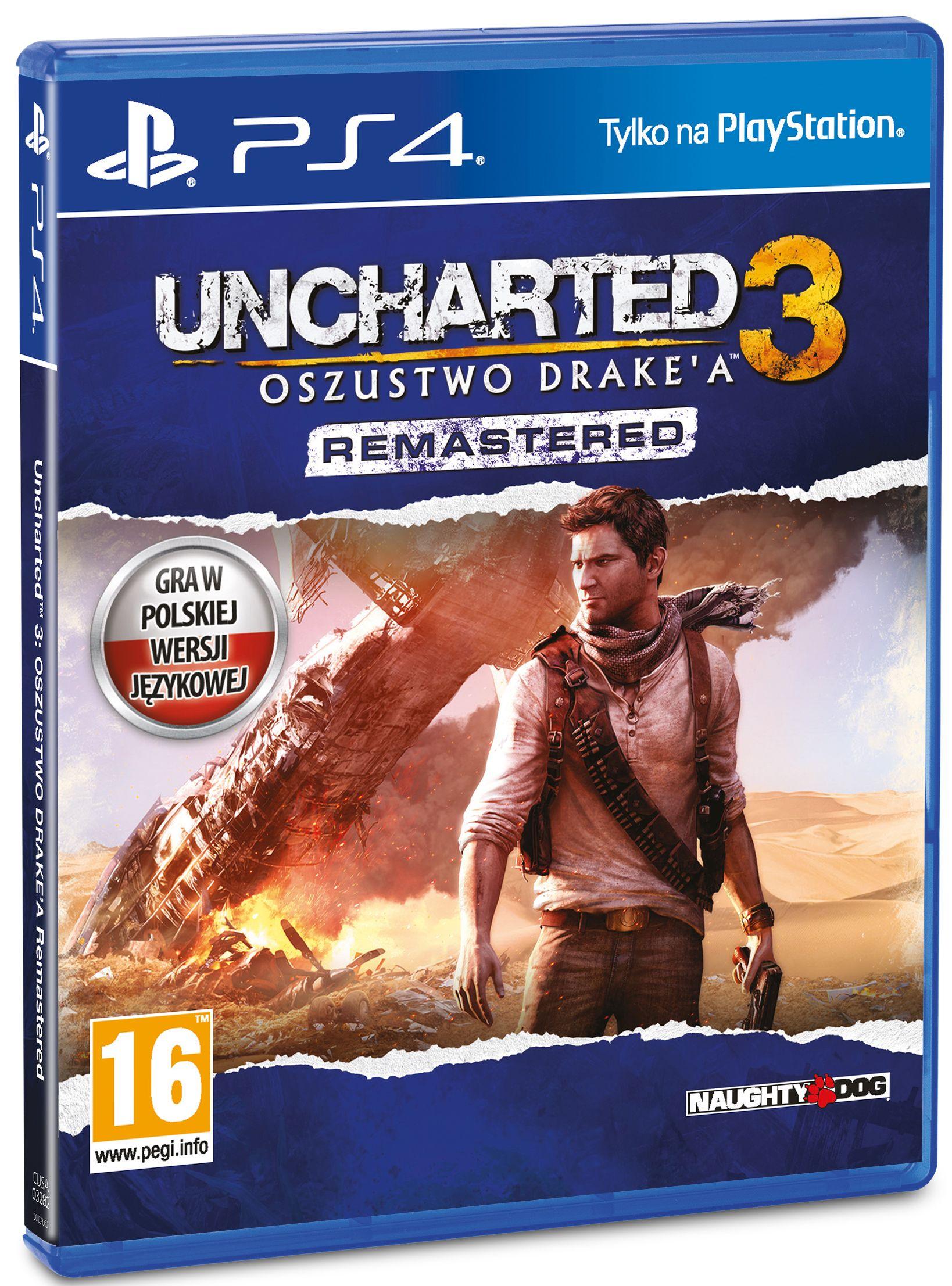 Uncharted 3: Oszustwo Drake'a Remastered Gra na PS4 (Kompatybilna z PS5)
