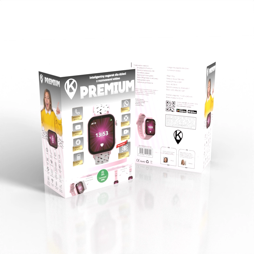 Smartwatch KiDiZ Premium GPS Różowy