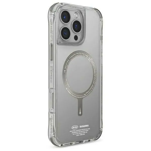 Etui Skinarma Saido Magnetic Charging do iPhone 16 Pro Max Srebrny