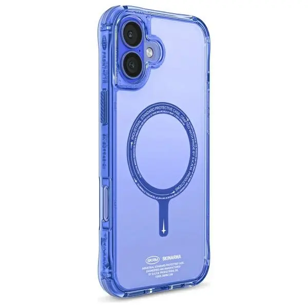 Etui Skinarma Magnetic Charging do iPhone 16 Plus Niebieski