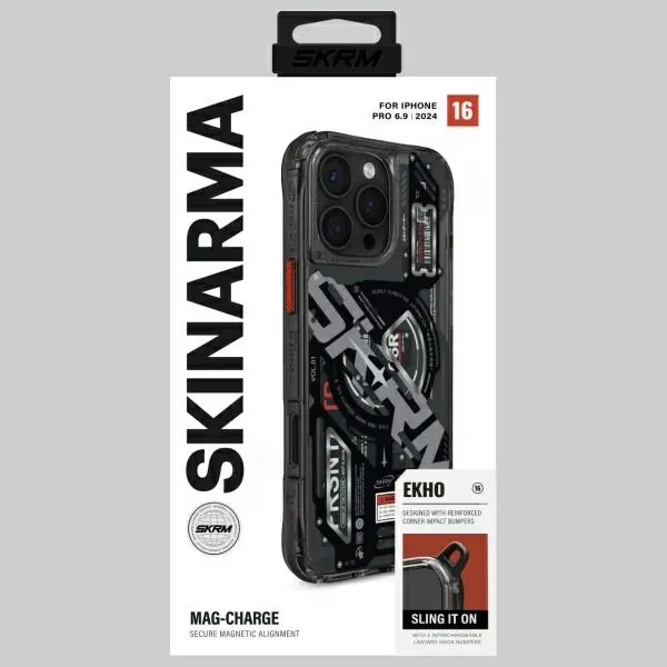 Etui Skinarma Ekho Magnetic Charging iPhone 16 Pro Max Czarny