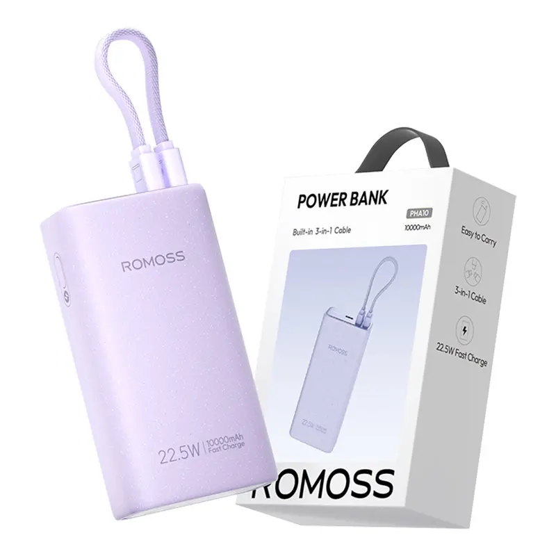 Powerbank Romoss PHA10 10000mAh 22,5W Fioletowy