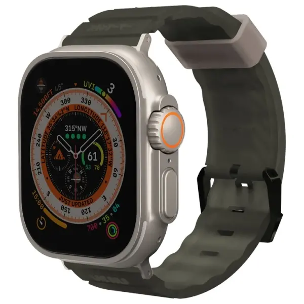 Pasek Skinarma Shokku Apple Watch 49/45/44mm Oliwkowy