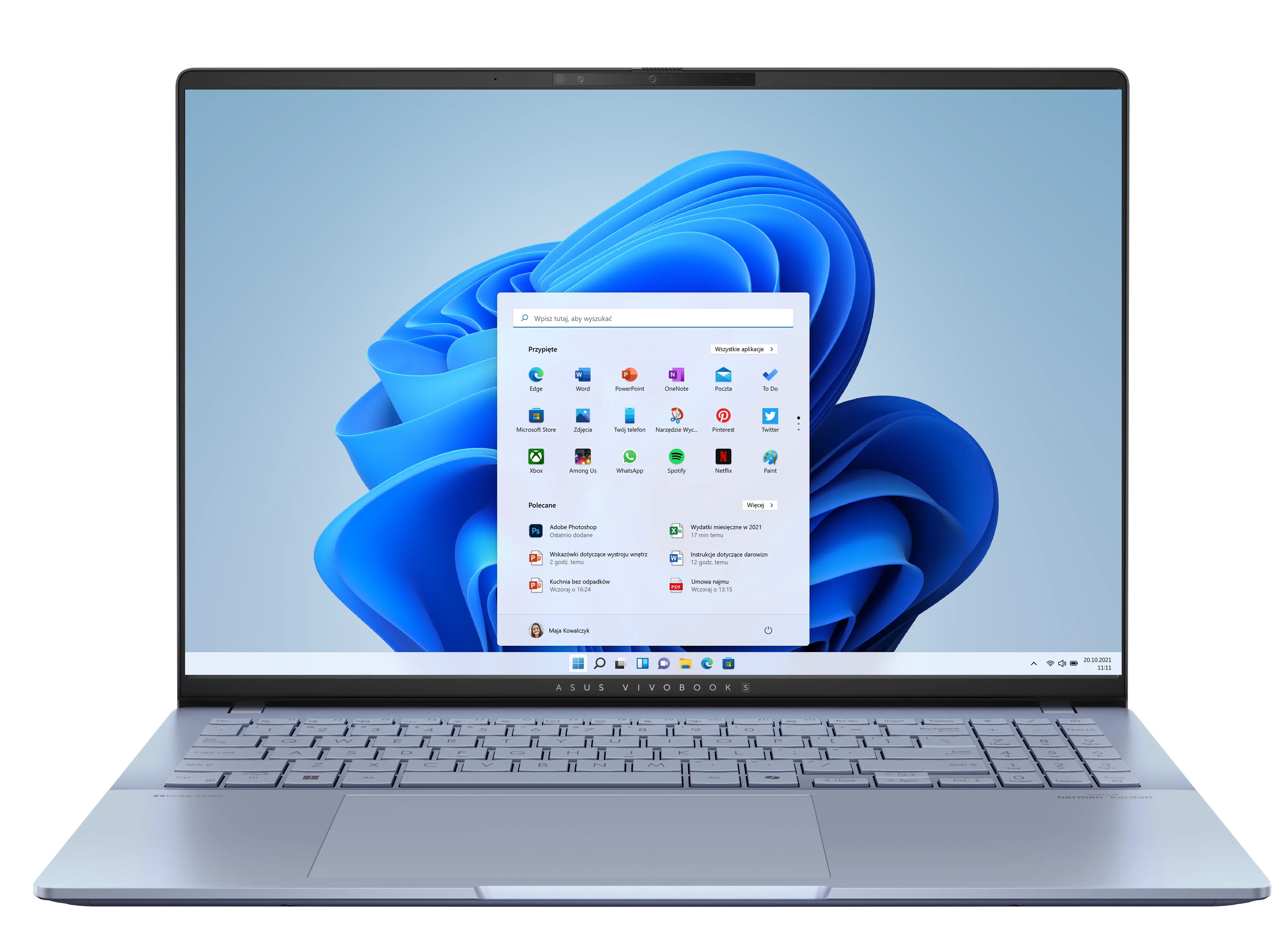 Laptop ASUS Vivobook S 16 OLED S5606CA-RI047W 16" 120Hz Ultra 7 255H 32GB RAM 1TB Dysk SSD Win11 Niebieski