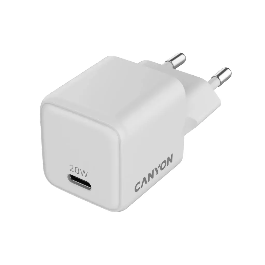 Ładowarka sieciowa Canyon CU20C GaN 20W 1xPD Biały