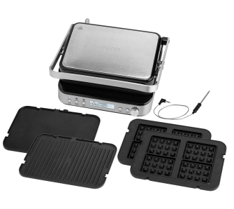 Grill elektryczny Raven EGE005 Pro Termosonda Rozkładany 3w1 Płyty do gofrów 2000W