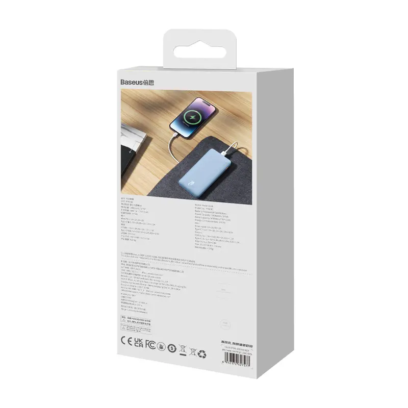 Powerbank Baseus P10022801313-00 Airpow 10000mAh 20W Niebieski