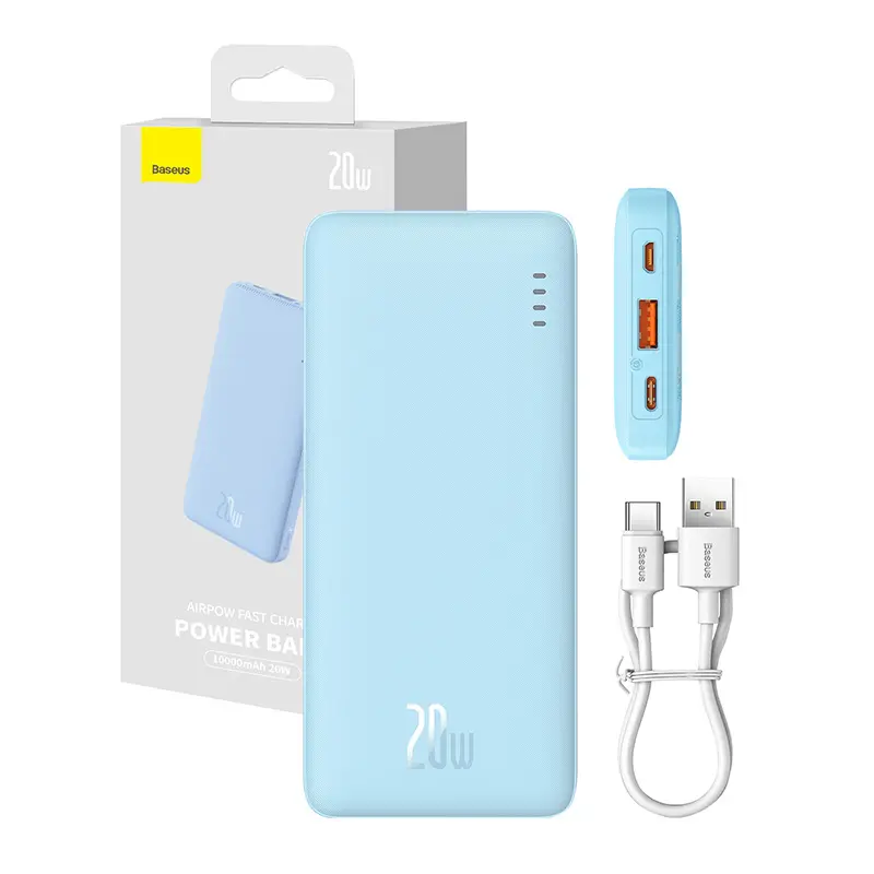 Powerbank Baseus P10022801313-00 Airpow 10000mAh 20W Niebieski