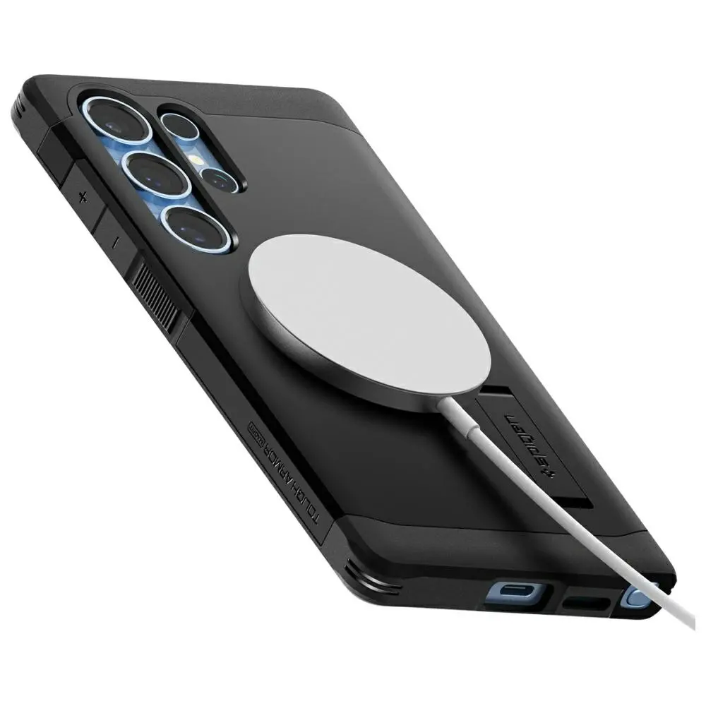 Etui Spigen Tough Armor MagSafe do Galaxy S25 Ultra Czarny