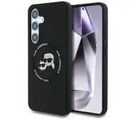 Karl Lagerfeld Silicone Double Heads And Circle MagSafe do Galaxy S25 Czarny