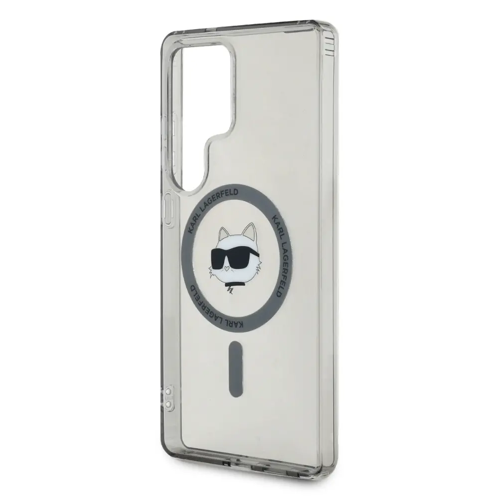 Etui Karl Lagerfeld Button Choupette Head Printed Logo MagSafe do Galaxy S25 Ultra Czarny