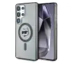 Etui Karl Lagerfeld Button Choupette Head Printed Logo MagSafe do Galaxy S25 Ultra Czarny