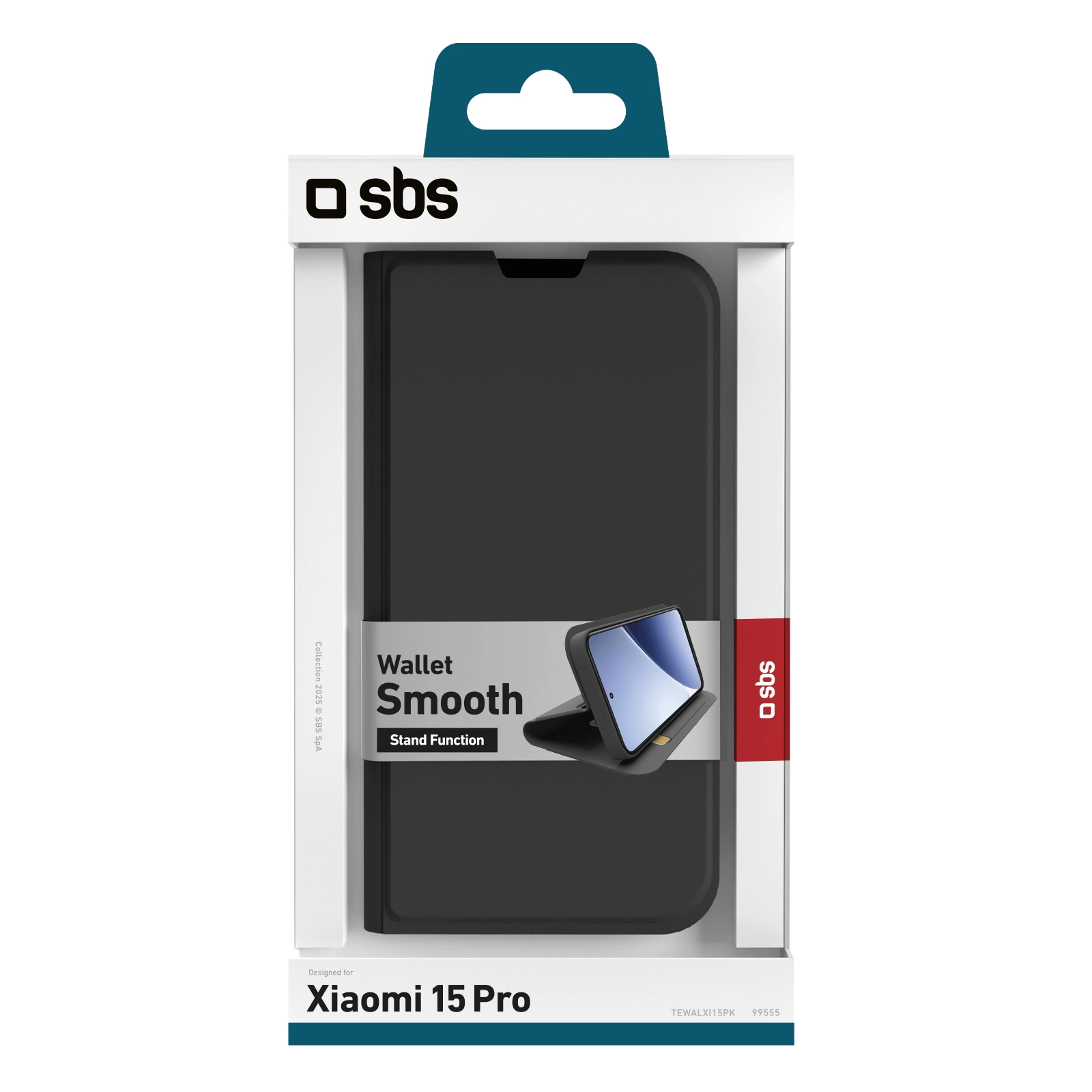 Etui SBS Smooth Wallet do Xiaomi 15 Pro Czarny