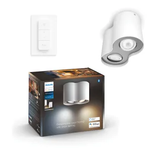 Oświetlenie punktowe Philips Hue White Ambiance Podwójne Pillar Biały
