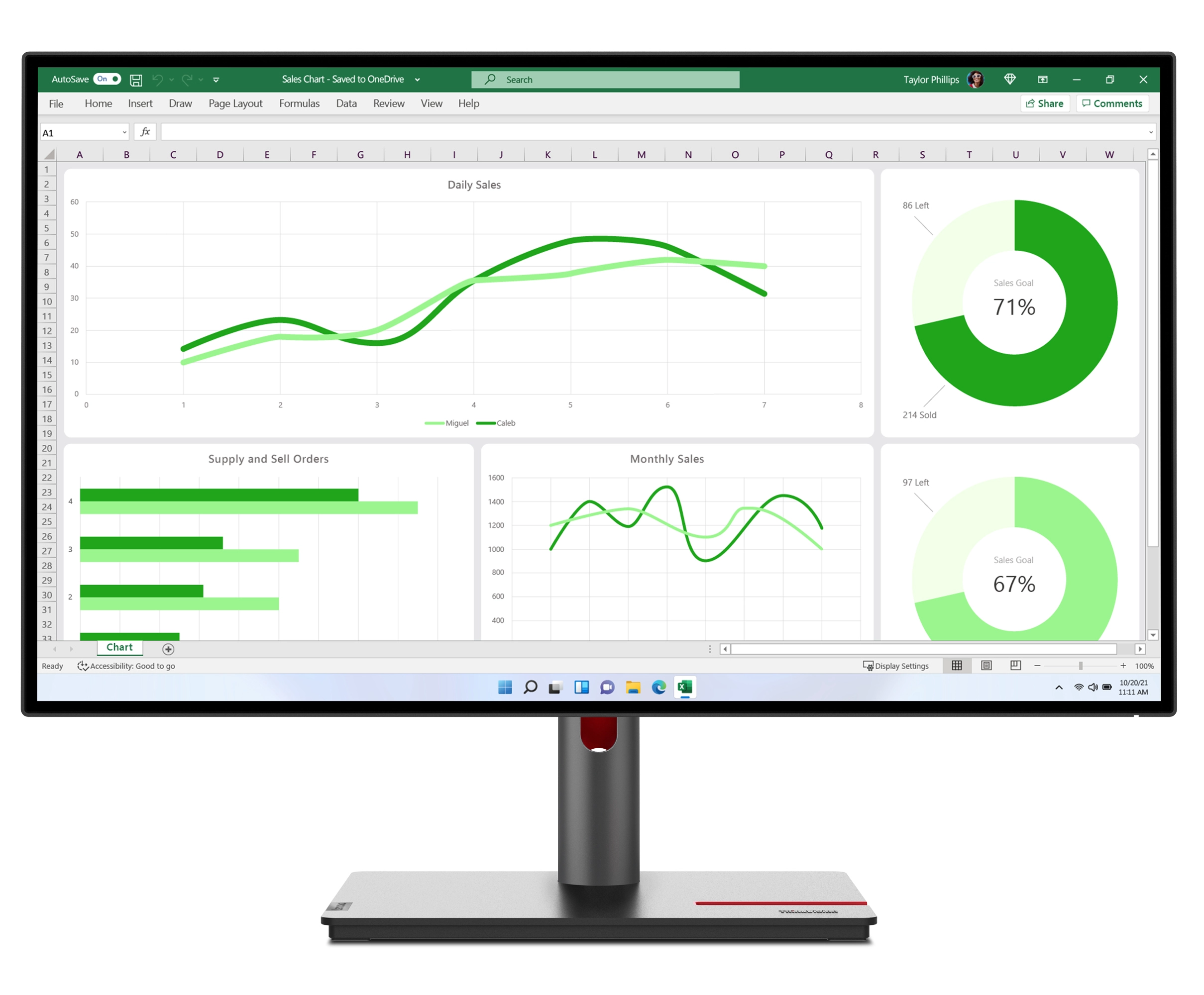 Monitor Lenovo ThinkVision P27q-30 27" 2K IPS 60Hz 4ms