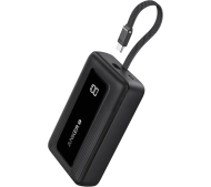 Anker Zolo (A1688H11) 10000mAh 30W wbudowany kabel USB-C Czarny