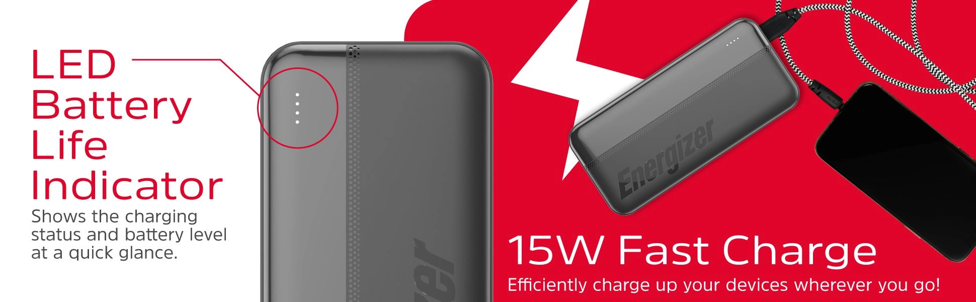 Powerbank Energizer UE10050CC 10000mAh 15W Czarny