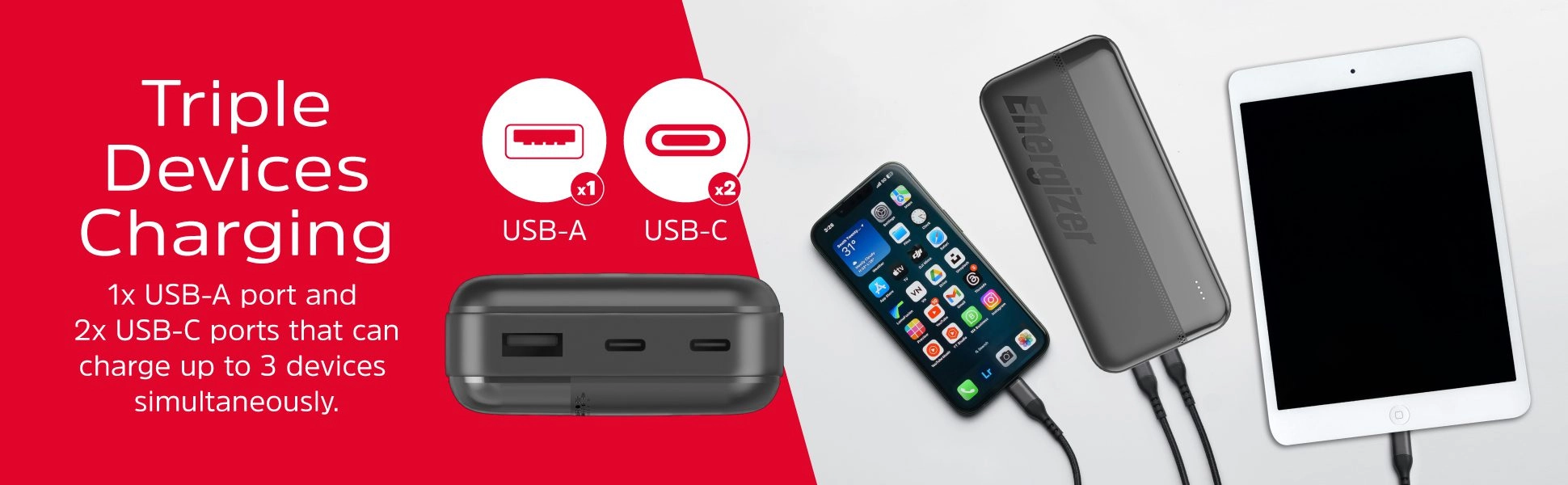 Powerbank Energizer UE20050CC 20000mAh 15W Czarny