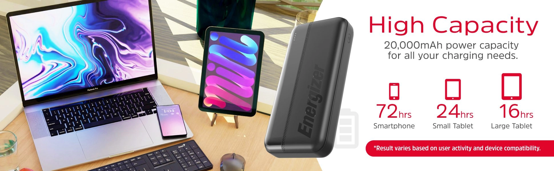 Powerbank Energizer UE20050CC 20000mAh 15W Czarny