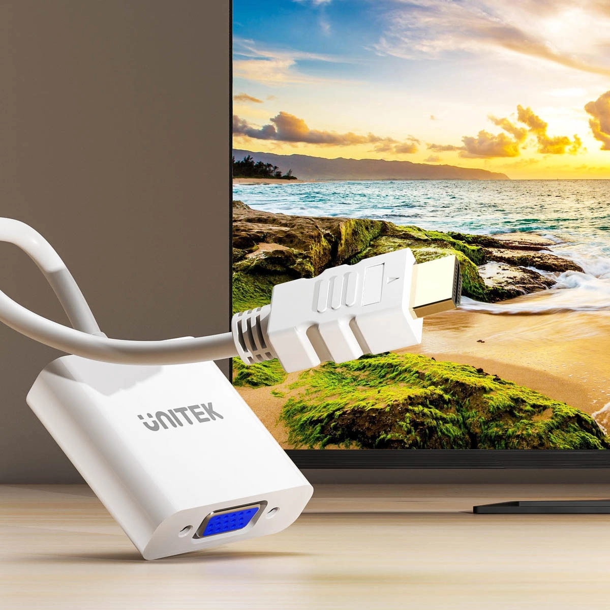Adapter Unitek Y-6333C01 HDMI na VGA, FullHD 60Hz