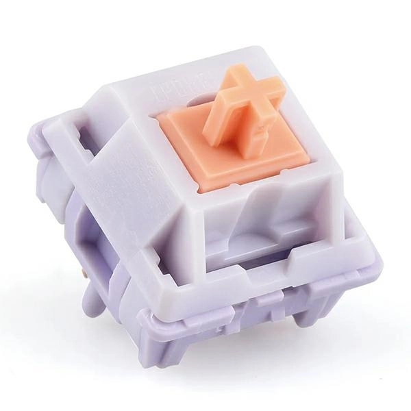 Klawiatura mechaniczna Epomaker RT65 Wisteria Linear Switch Szaro-biały