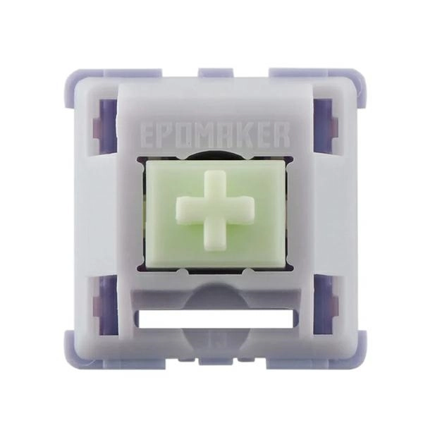 Klawiatura mechaniczna Epomaker RT65 Wisteria Linear Switch Szaro-biały