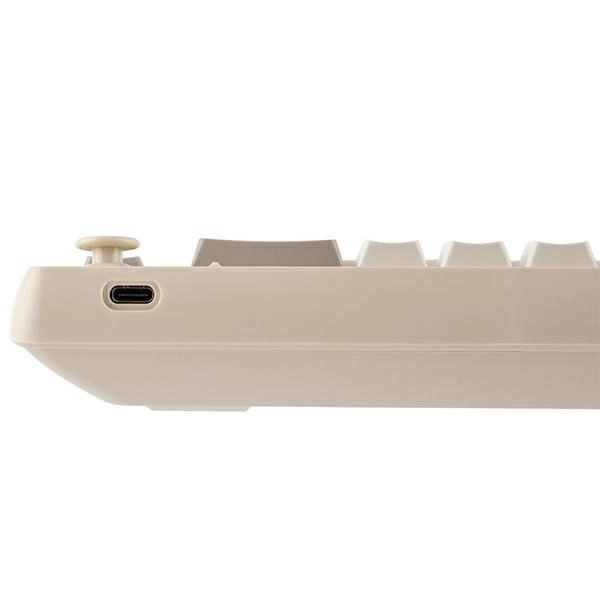 Klawiatura mechaniczna Epomaker RT65 Wisteria Linear Switch Szaro-biały