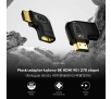 Adapter Unitek A1047ABK03 Kątowy Płaski 8K HDMI 90 i 270 stopni