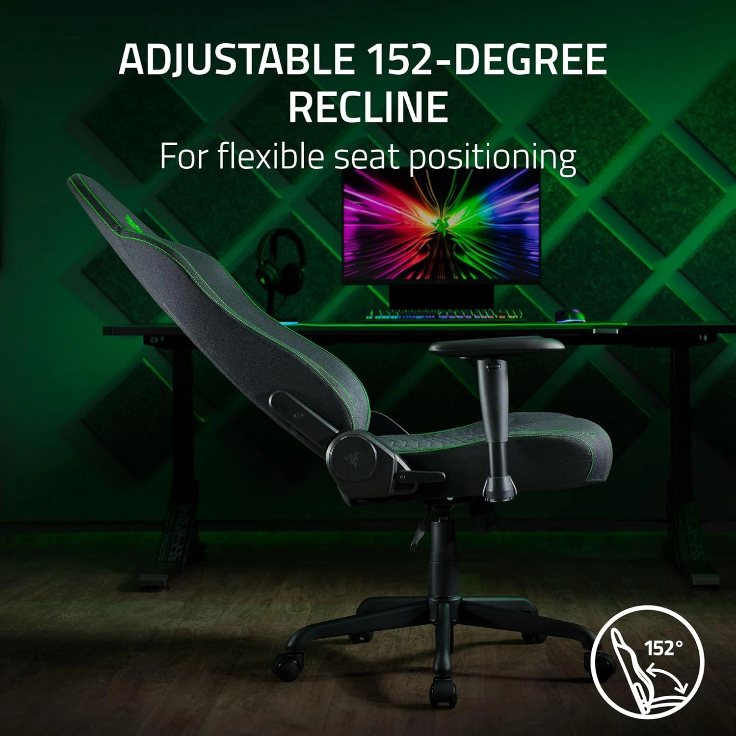 Fotel Razer Iskur V2 X Fabric Gamingowy do 136kg Tkanina Czarny