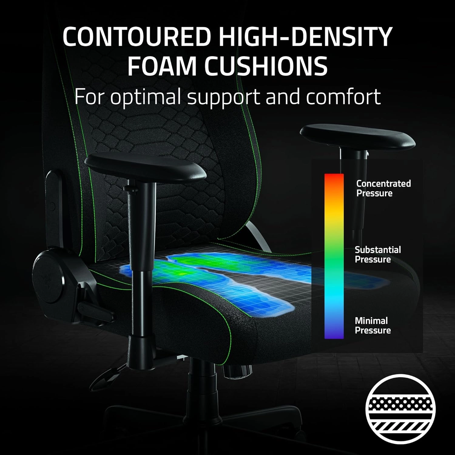 Fotel Razer Iskur V2 X Fabric Gamingowy do 136kg Tkanina Czarny