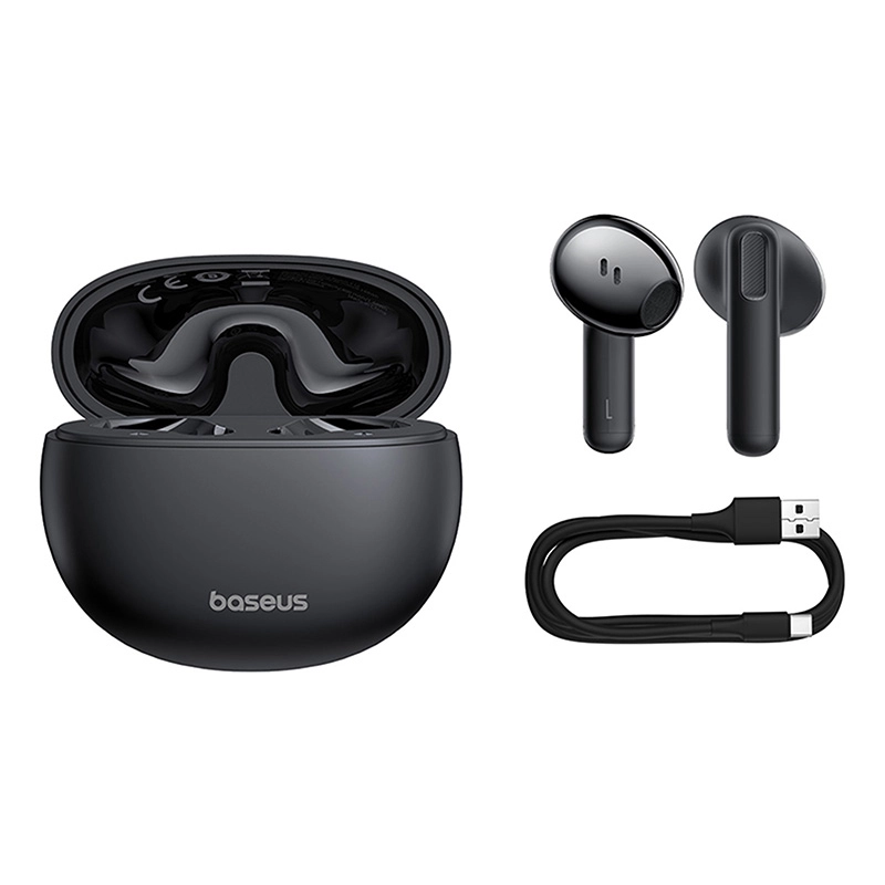 Słuchawki bezprzewodowe Baseus Bowie E12 Douszne Bluetooth 5.3 Czarny