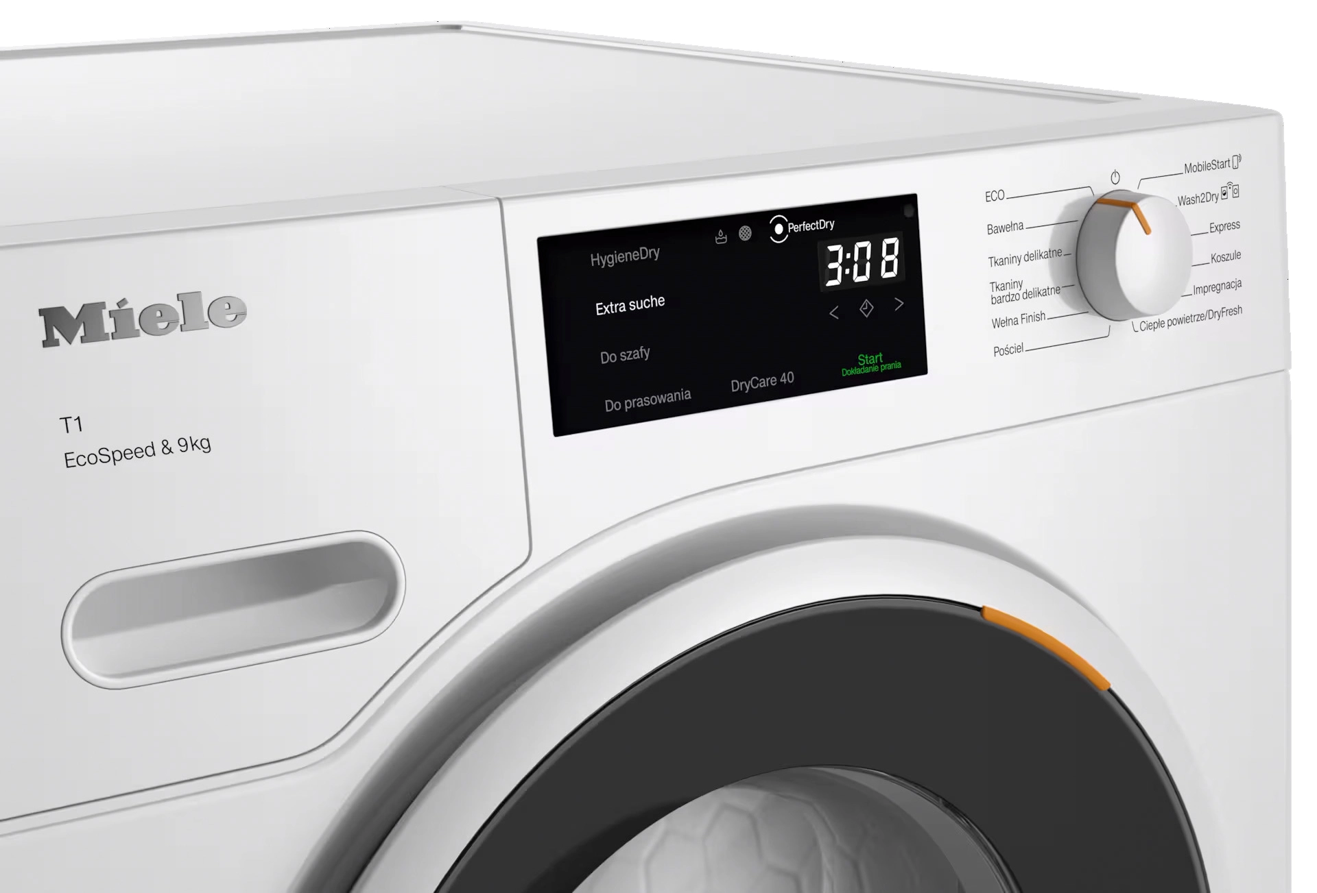 Suszarka Miele TWD640WP EcoSpeed 64,3cm 9kg Zdalne sterowanie