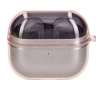 Etui na słuchawki Bizon Elastyczne z karabińczykiem do Samsung Galaxy Buds 3/3 Pro Przezroczysto-różowy