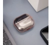 Etui na słuchawki Bizon Elastyczne z karabińczykiem do Samsung Galaxy Buds 3/3 Pro Przezroczysto-różowy