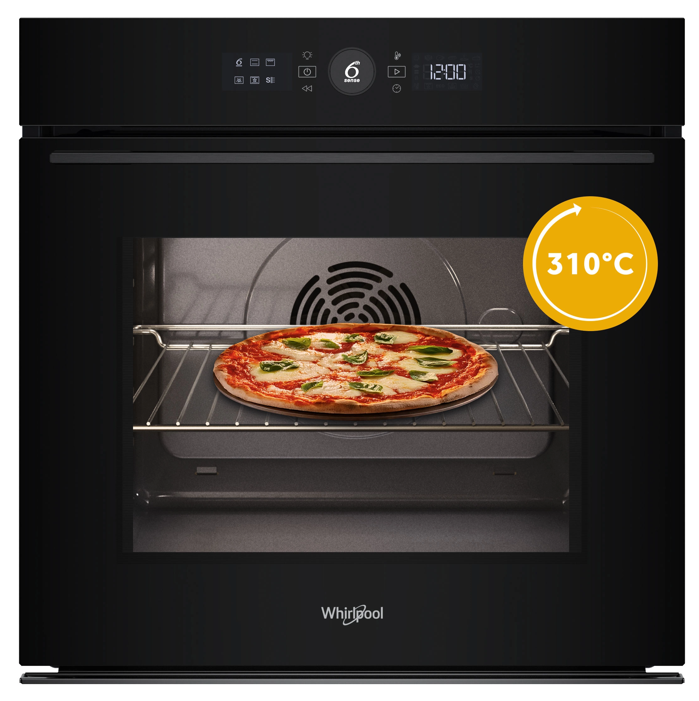 Piekarnik elektryczny Whirlpool WOI5S8PCM1SBA Pizza 310C Termoobieg Termosonda AirFry Czarny