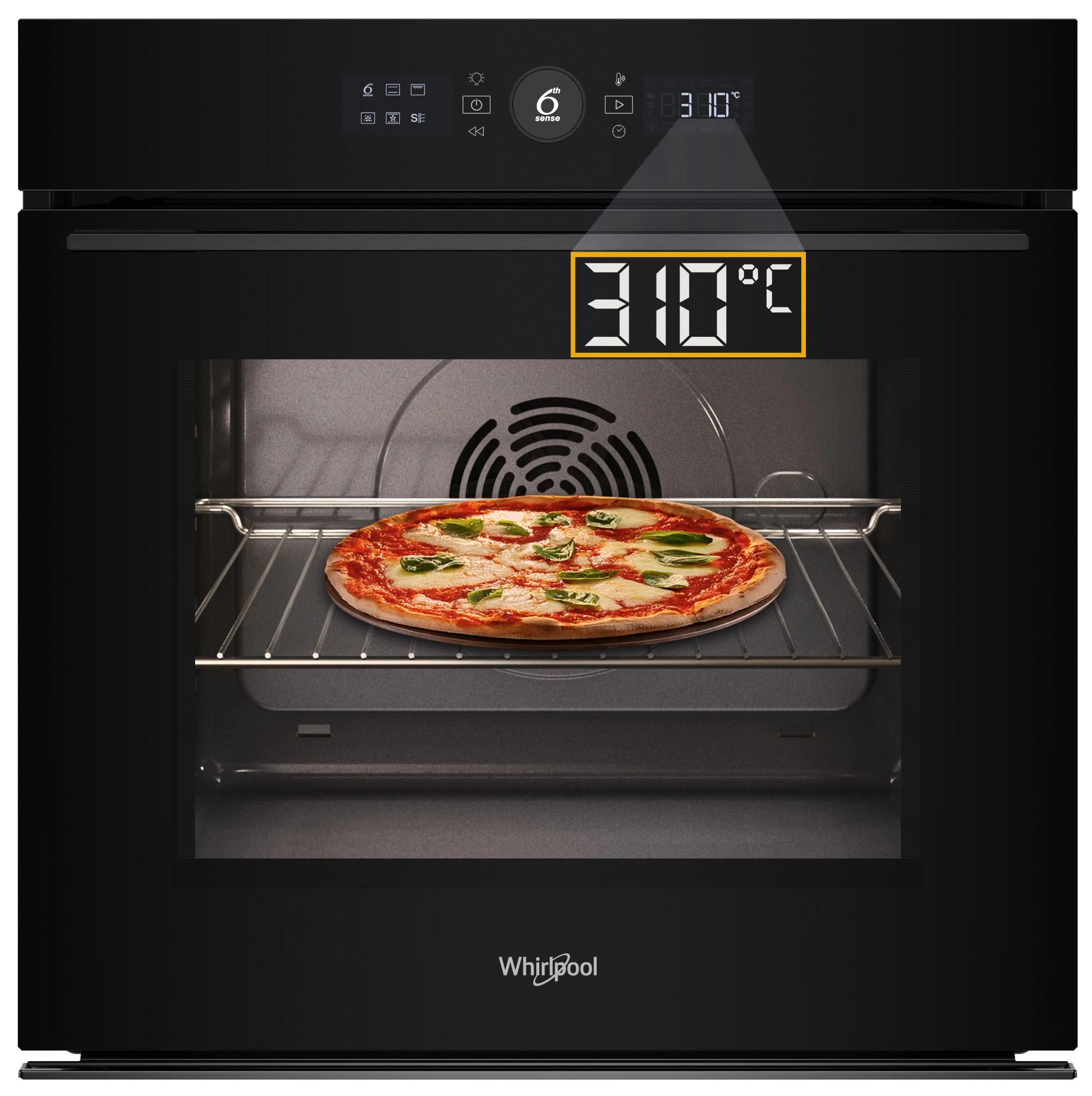 Whirlpool WOI5S8PCM1SBA Pizza 310C Termoobieg Termosonda AirFry Czarny